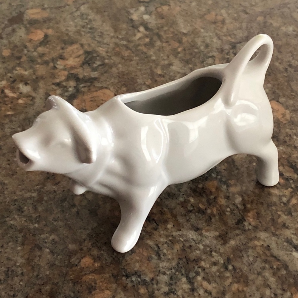 Cow Creamer / Pitcher Vintage Ceramic in White